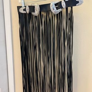 Black fringe belt